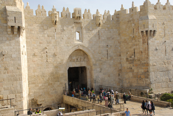 Damascus gate in Old City wall